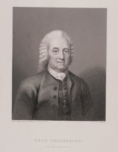 Emanuel Swedenborg (1688-1772) i en alder af 80, graveret af W. Holl, fra World Religion, udgivet af A. Fullarton & Co. af Swedish School