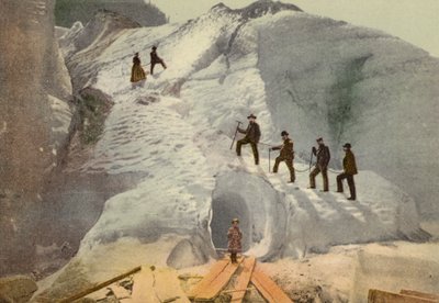 Berner Oberland: Grindelwald, Lower Glacier (farvet foto) af Swiss Photographer