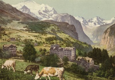 Berner Oberland: Wengen (farvet foto) af Swiss Photographer