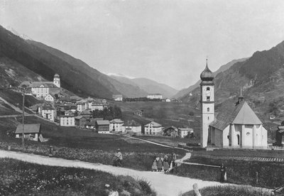 Disentis, generel visning (s/h foto) af Swiss Photographer
