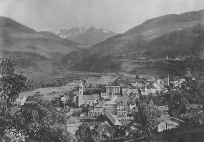 Ilanz, generel visning (s/h foto) af Swiss Photographer