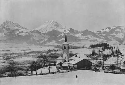 Le Moleson, udsigt taget i Broc, Gruyere (s/h foto) af Swiss Photographer