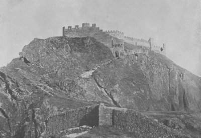 Sion, ruinerne af Chateau de Tourbillon (s/h foto) af Swiss Photographer