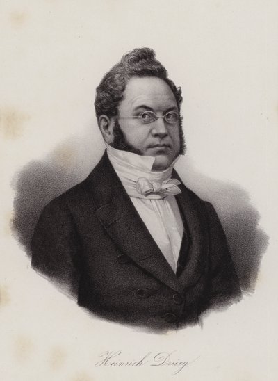 Heinrich Druey, schweizisk advokat, filosof og politiker (gravering) af Swiss School