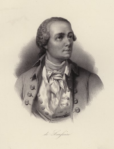 Horace Benedict de Saussure, schweizisk fysiker, bjergbestiger og alpine opdagelsesrejsende (gravering) af Swiss School