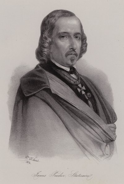 James Pradier, schweizisk født fransk billedhugger (gravering) af Swiss School