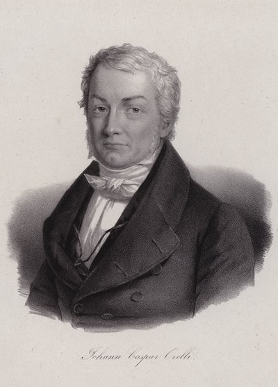 Johann Caspar von Orelli, schweizisk klassisk lærd (gravering) af Swiss School
