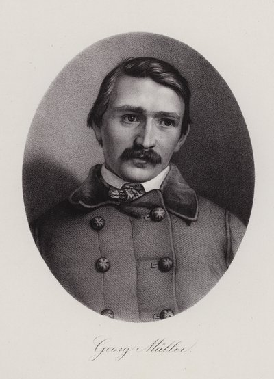 Johann Georg Mueller, schweizisk arkitekt og maler (gravering) af Swiss School
