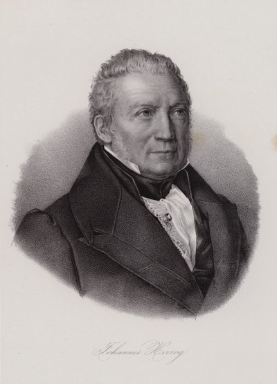 Johannes Herzog Von Effingen, schweizisk politiker og iværksætter (gravering) af Swiss School