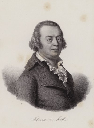 Johannes von Muller, schweizisk historiker (gravering) af Swiss School