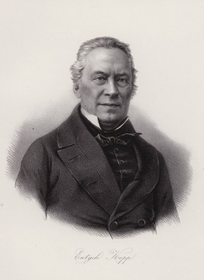 Joseph Eutych Kopp, schweizisk historiker, digter og politiker (gravering) af Swiss School