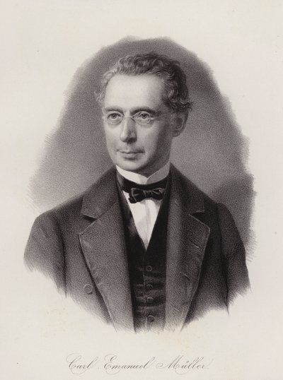Karl Emanuel Muller, schweizisk civilingeniør og politiker (gravering) af Swiss School