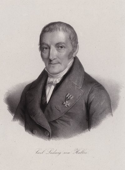 Karl Ludwig von Haller, schweizisk jurist (gravering) af Swiss School