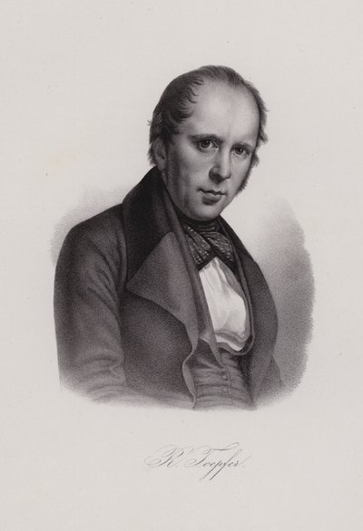 Rodolphe Topffer, schweizisk lærer og kunstner (gravering) af Swiss School