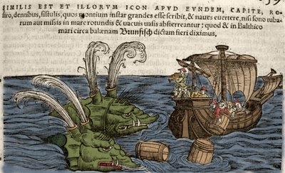 Havmonstre, illustration fra 