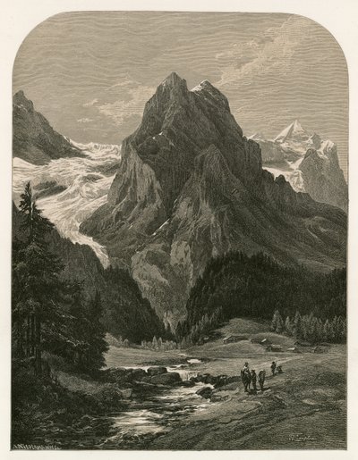 Rosenlaui-gletsjeren, mellem Wellhorn og Engelhorns af Swiss School