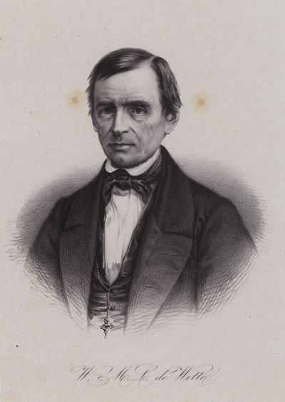 Wilhelm Martin Leberecht de Wette, tyskfødt schweizisk teolog og bibelforsker (gravering) af Swiss School