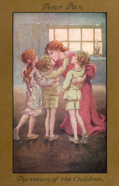 Peter Pan: The return of the children (farvelitografi) af Sybil Barham