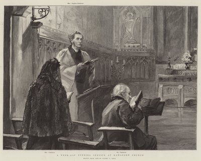 En ugedags aftengudstjeneste i Hawarden Kirke af Sydney Prior Hall
