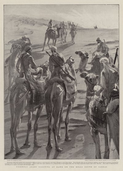 Venlige arabere, der spejder ved Dawn på bakkerne syd for Sarras af Sydney Prior Hall