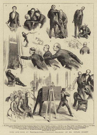 Hide and Seek i Westminster, tankelæsning af hr. Irving Bishop af Sydney Prior Hall