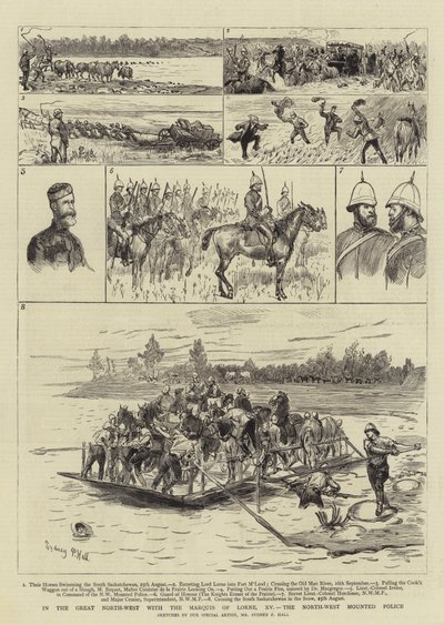 I Great North-West med markisen af Lorne, XV, North-West Mounted Police af Sydney Prior Hall
