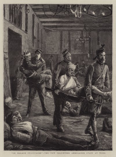Le Malade Imaginaire, det nye frivillige ambulancepersonale på arbejde af Sydney Prior Hall