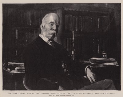 Sir John Furley, en af de tidligste arrangører af Røde Kors-bevægelsen, blev for nylig slået til ridder af Sydney Prior Hall
