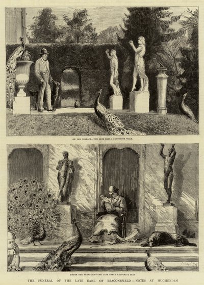 Begravelsen af den afdøde jarl af Beaconsfield, notater hos Hughenden af Sydney Prior Hall