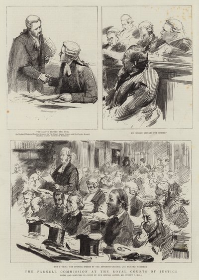 Parnell-kommissionen ved Royal Courts of Justice af Sydney Prior Hall