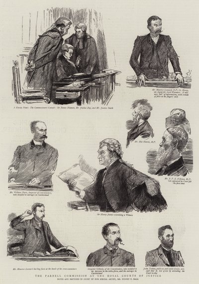 Parnell-kommissionen ved Royal Courts of Justice af Sydney Prior Hall