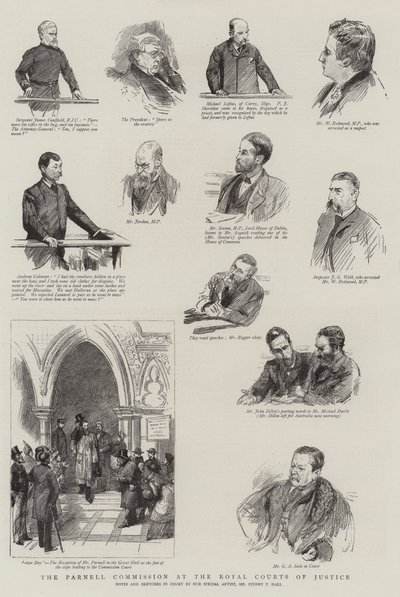 Parnell-kommissionen ved Royal Courts of Justice af Sydney Prior Hall