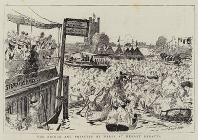 Prinsen og Prinsessen af Wales ved Henley Regatta af Sydney Prior Hall
