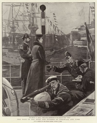 Rundvisningen af hertugen og hertuginden af Cornwall og York af Sydney Prior Hall