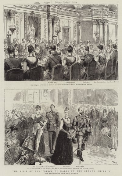 Prinsen af Wales besøg hos den tyske kejser af Sydney Prior Hall