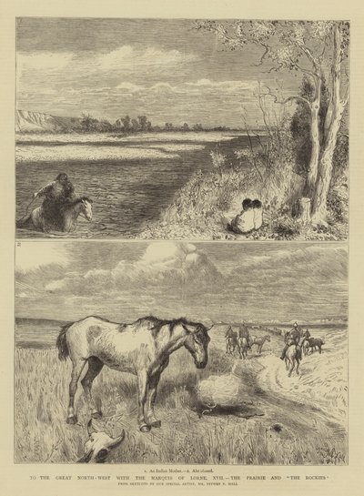 Til det store nordvest med Marquis of Lorne, XVII, the Prairie og The Rockies af Sydney Prior Hall