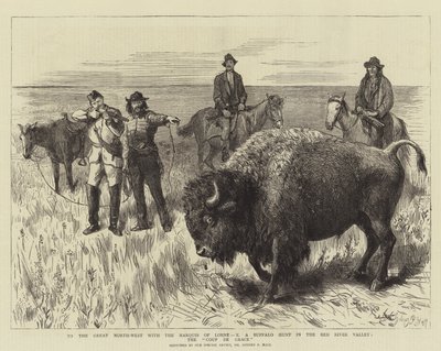 Til det store nordvest med Marquis of Lorne, X, en bøffeljagt i Red River Valley, Coup de Grace af Sydney Prior Hall