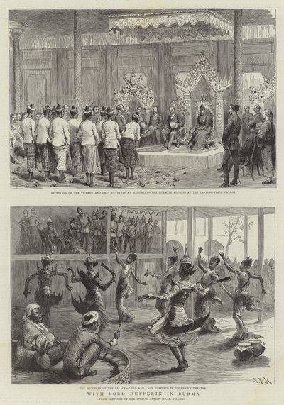 Med Lord Dufferin i Burma af Sydney Prior Hall