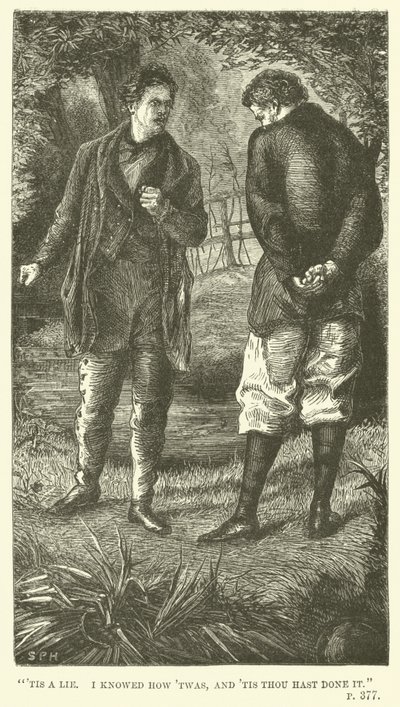 Illustration til Tom Brown i Oxford af Thomas Hughes af Sydney Prior after Hall