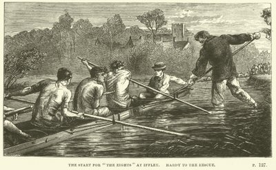 Illustration til Tom Brown i Oxford af Thomas Hughes af Sydney Prior after Hall