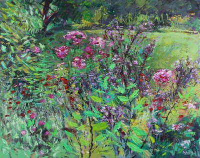 My Favourite Summer Garden, 2021 (olie på lærred) af Sylvia Paul