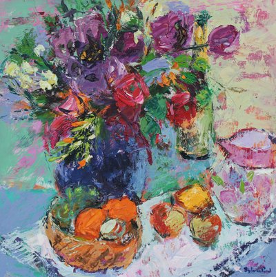 Blomster i sommerhaven af Sylvia Paul