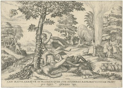 Kain og Abel Figurer og billeder af bøger (serietitel) af Symon Novelanus (attributed to)