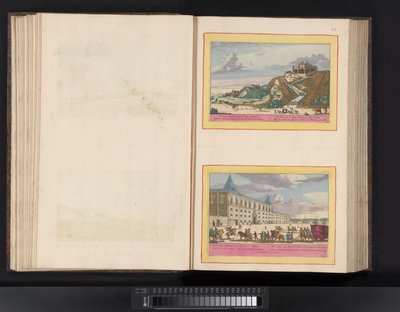 Kyst nær Lissabon med byerne Cascais og Bélem Cascale (...) (titel på objekt) af Symon Novelanus (possibly)