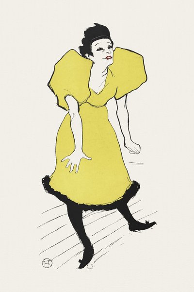 Portræt af komedieskuespillerinden Polaire på scenen (1895) af TOULOUSE LAUTREC