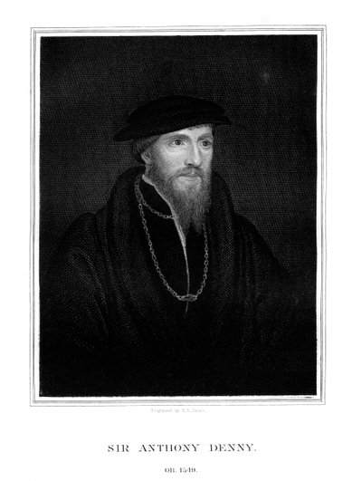 Sir Anthony Denny, hofmand af Henry VIII, 1827. af T. A. Dean