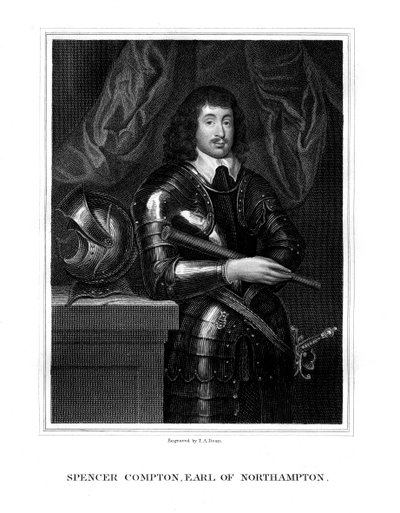 Spencer Compton, 2. jarl af Northampton, royalistisk soldat, 1827 af T. A. Dean