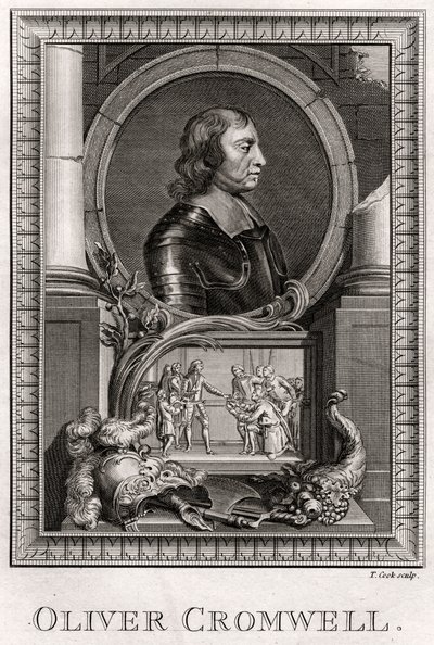 Oliver Cromwell, 1775 af T. Cook