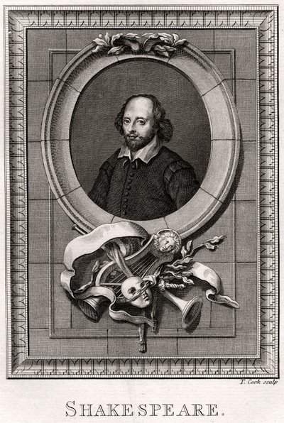Shakespeare, 1776 af T. Cook
