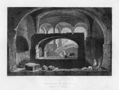 A sepulchre at Seleucia, Mesopotamia IraqIran, 1841.dani af T Dixon